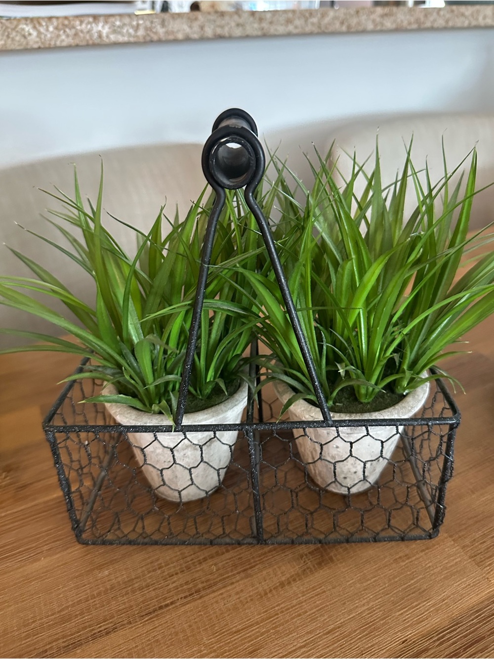 Decorative Faux Aloe Vera Plant Basket